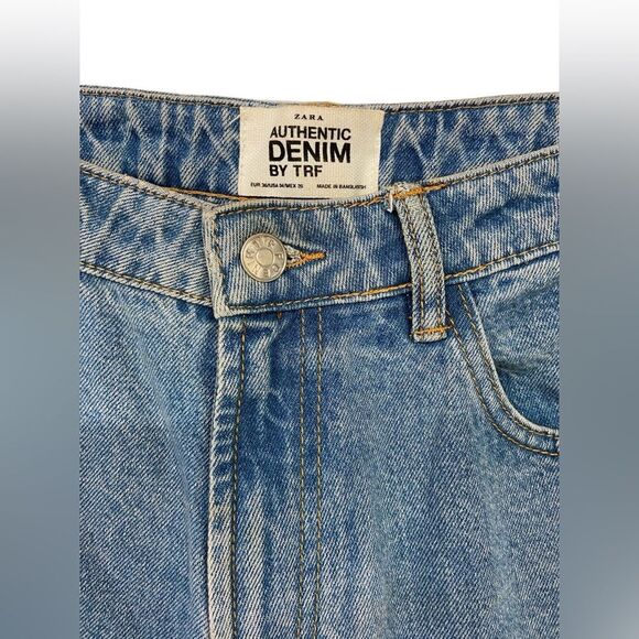 Zara Authentic Denim By TRF Trafaluc Straight Leg Size 4 - Picture 3 of 10